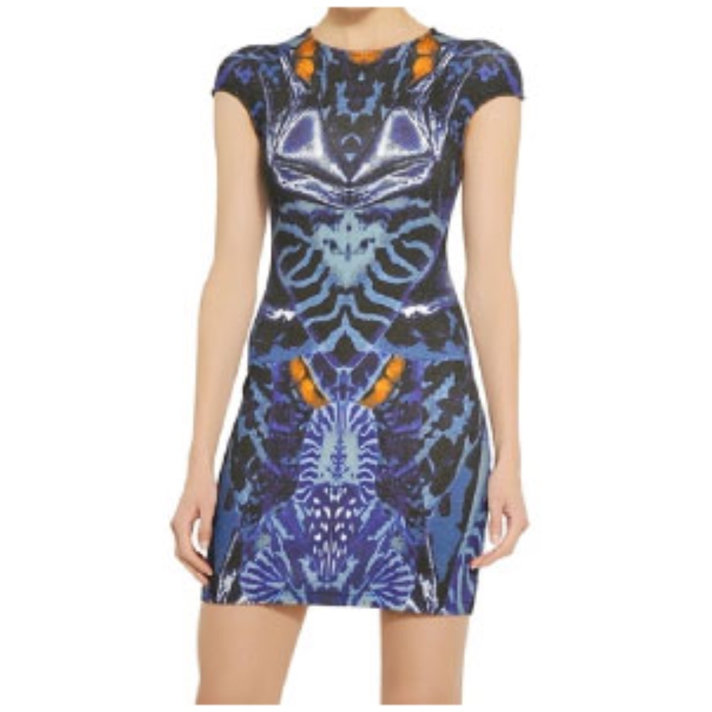 McQ Alexander McQueen Kaleidoscope Body Con Dress